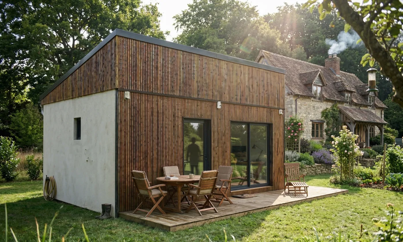 Studio plain-pied toiture en pente