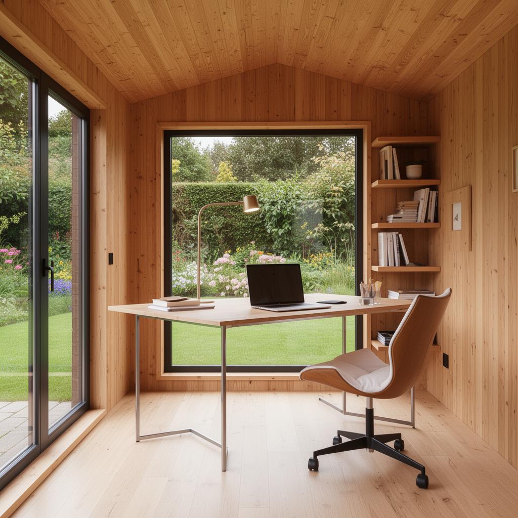Espace nuit d'un studio de jardin habitable